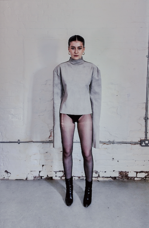 GREY-SKIES OVERHEAD SUEDE LAMBSKIN SHIRT